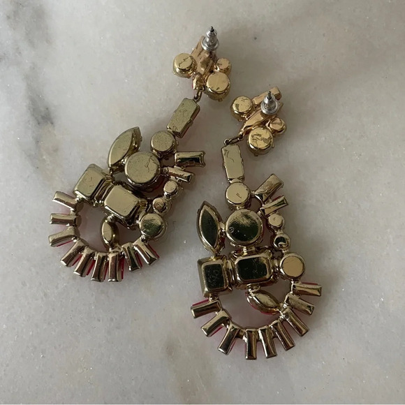 Y2K pink ‎ chandelier statement earrings - Picture 3 of 3